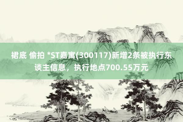 裙底 偷拍 *ST嘉寓(300117)新增2条被执行东谈主信息，执行地点700.55万元