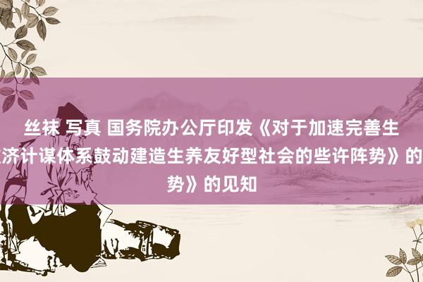 丝袜 写真 国务院办公厅印发《对于加速完善生养救济计谋体系鼓动建造生养友好型社会的些许阵势》的见知