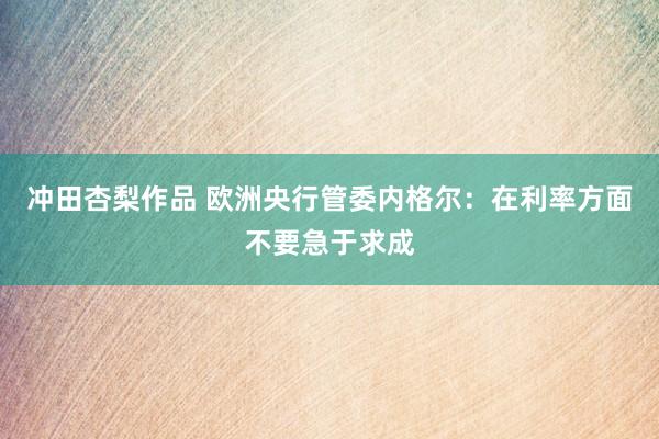 冲田杏梨作品 欧洲央行管委内格尔：在利率方面不要急于求成