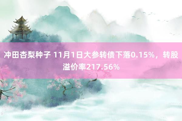 冲田杏梨种子 11月1日大参转债下落0.15%，转股溢价率217.56%