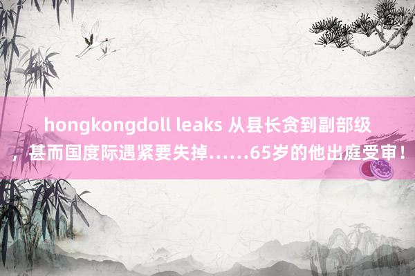 hongkongdoll leaks 从县长贪到副部级，甚而国度际遇紧要失掉……65岁的他出庭受审！