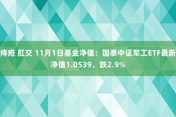 痔疮 肛交 11月1日基金净值：国泰中证军工ETF最新净值1.0539，跌2.9%