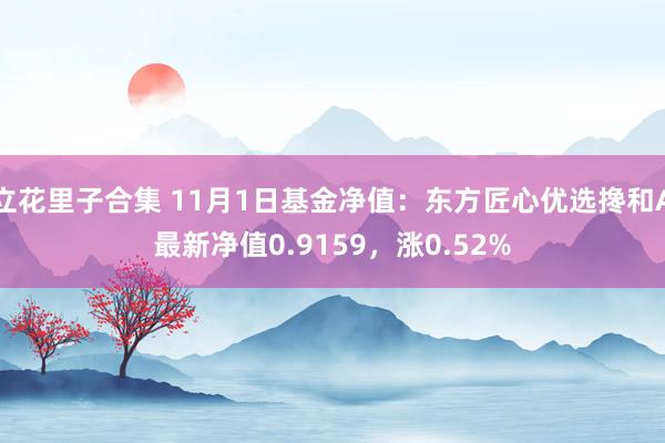 立花里子合集 11月1日基金净值：东方匠心优选搀和A最新净值0.9159，涨0.52%