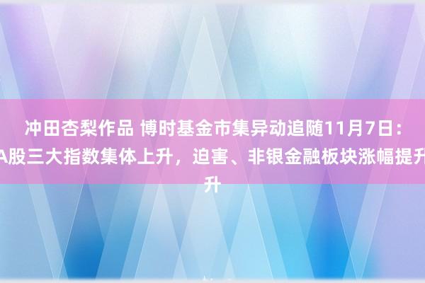 冲田杏梨作品 博时基金市集异动追随11月7日：A股三大指数集体上升，迫害、非银金融板块涨幅提升