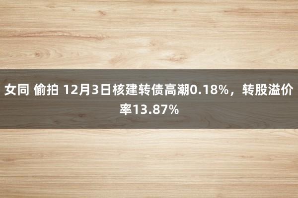 女同 偷拍 12月3日核建转债高潮0.18%，转股溢价率13.87%