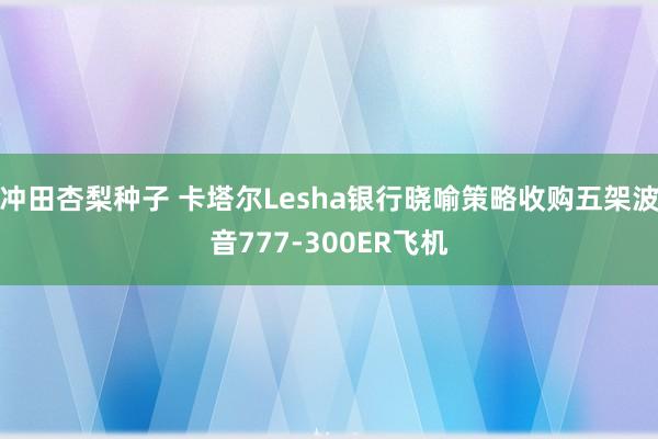 冲田杏梨种子 卡塔尔Lesha银行晓喻策略收购五架波音777-300ER飞机