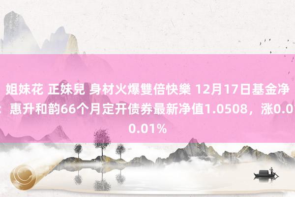 姐妹花 正妹兒 身材火爆雙倍快樂 12月17日基金净值：惠升和韵66个月定开债券最新净值1.0508，涨0.01%