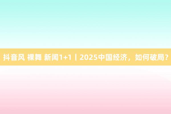 抖音风 裸舞 新闻1+1丨2025中国经济，如何破局？